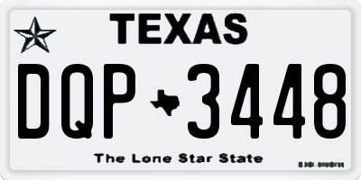 TX license plate DQP3448