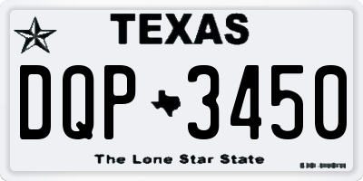 TX license plate DQP3450