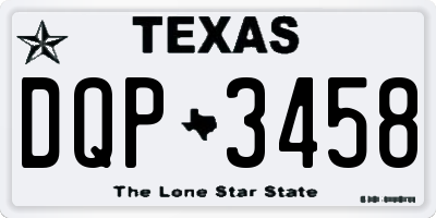 TX license plate DQP3458