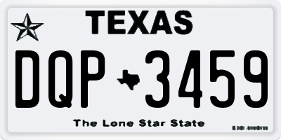 TX license plate DQP3459