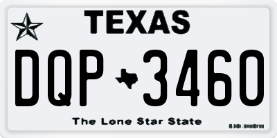 TX license plate DQP3460