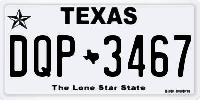 TX license plate DQP3467