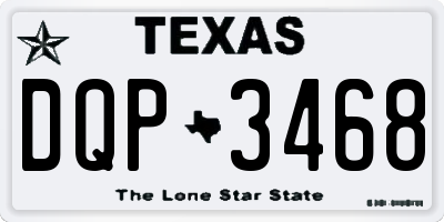 TX license plate DQP3468