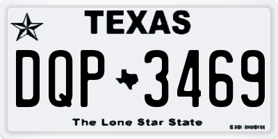 TX license plate DQP3469