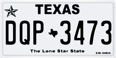 TX license plate DQP3473