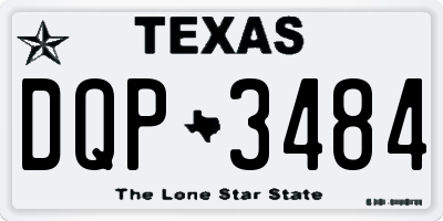 TX license plate DQP3484