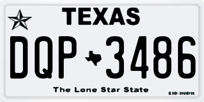 TX license plate DQP3486