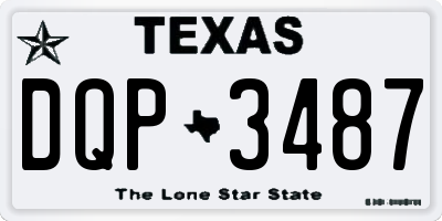 TX license plate DQP3487