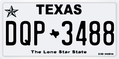 TX license plate DQP3488