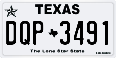 TX license plate DQP3491