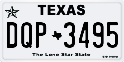 TX license plate DQP3495