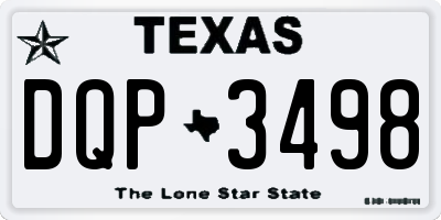 TX license plate DQP3498