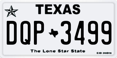 TX license plate DQP3499