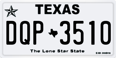 TX license plate DQP3510