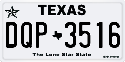 TX license plate DQP3516