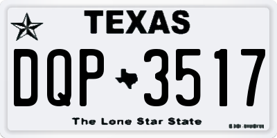 TX license plate DQP3517