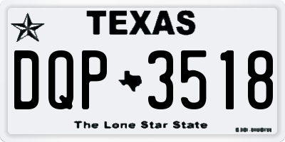 TX license plate DQP3518