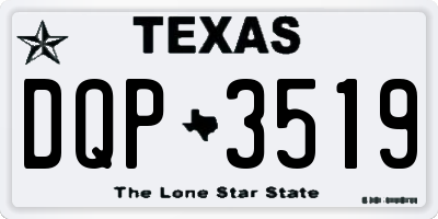 TX license plate DQP3519