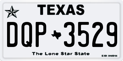 TX license plate DQP3529