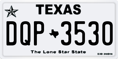 TX license plate DQP3530