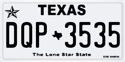 TX license plate DQP3535