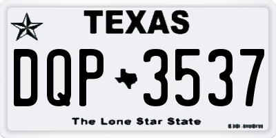 TX license plate DQP3537