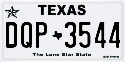 TX license plate DQP3544
