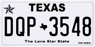TX license plate DQP3548