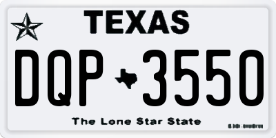TX license plate DQP3550