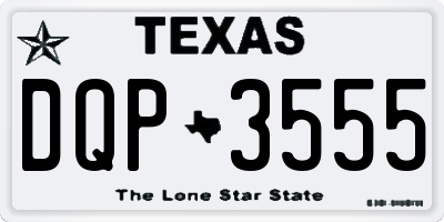 TX license plate DQP3555