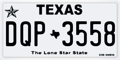 TX license plate DQP3558