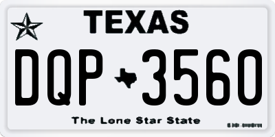 TX license plate DQP3560
