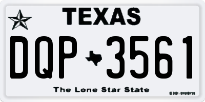 TX license plate DQP3561