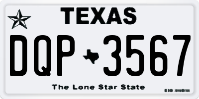 TX license plate DQP3567