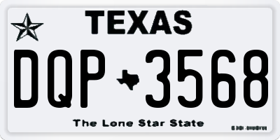 TX license plate DQP3568