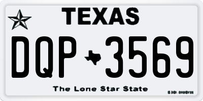 TX license plate DQP3569