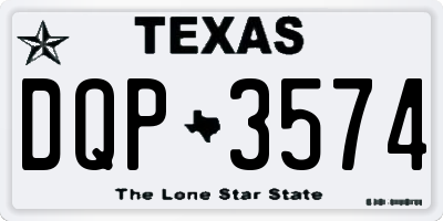 TX license plate DQP3574