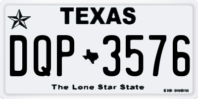 TX license plate DQP3576