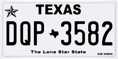 TX license plate DQP3582
