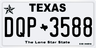 TX license plate DQP3588