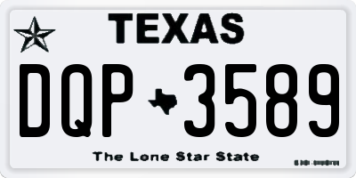 TX license plate DQP3589