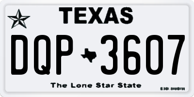 TX license plate DQP3607