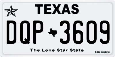 TX license plate DQP3609