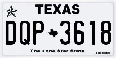 TX license plate DQP3618