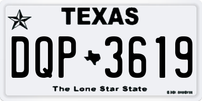 TX license plate DQP3619