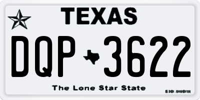 TX license plate DQP3622