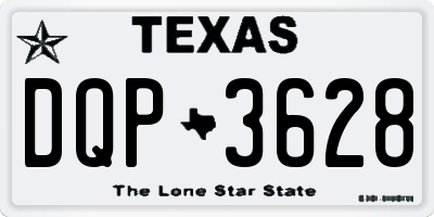 TX license plate DQP3628