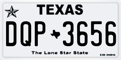 TX license plate DQP3656