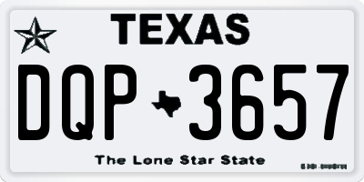 TX license plate DQP3657