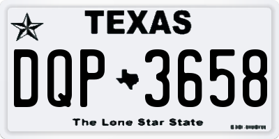 TX license plate DQP3658